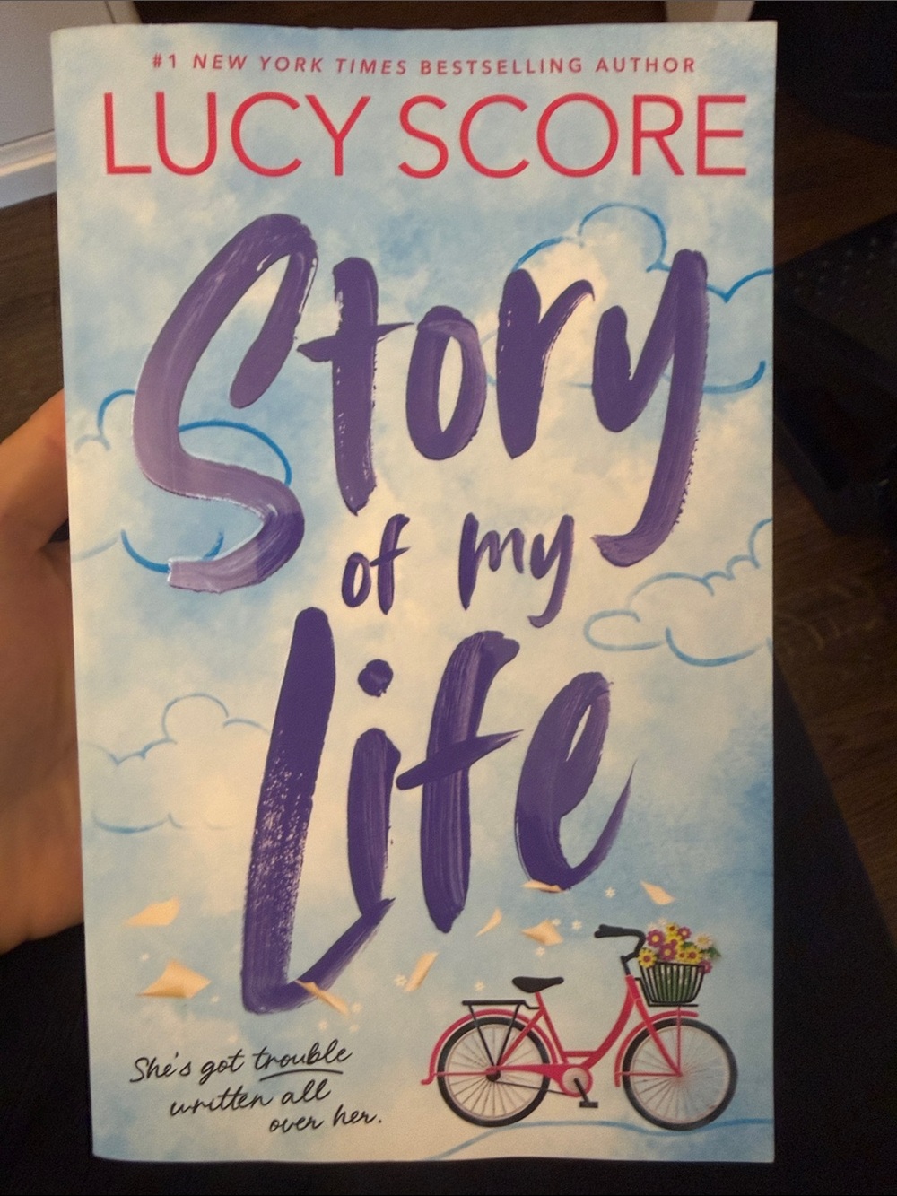 'Story of My Life' Decorative Book Cover Art — Purple & Blue